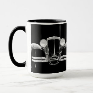Vintage car custom monogram mugs