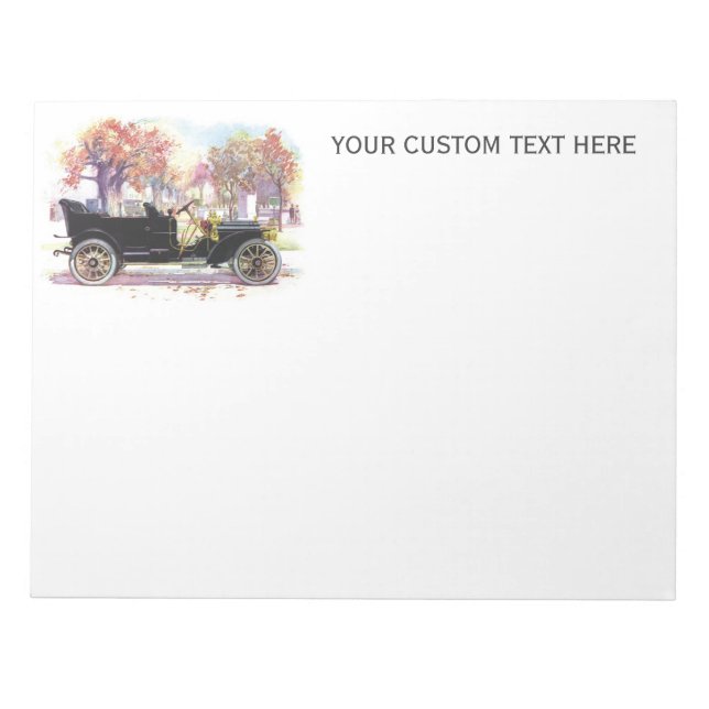 Vintage car custom notepad (Front)