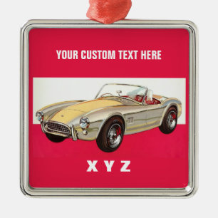 Vintage car custom ornament