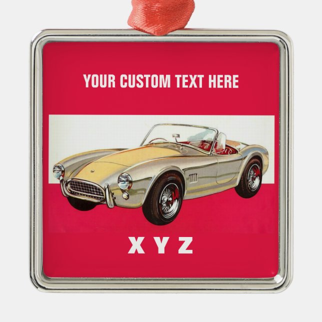 Vintage car custom ornament (Front)