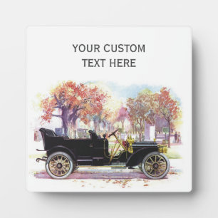 Vintage car custom plaque