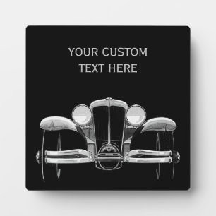 Vintage car custom plaque