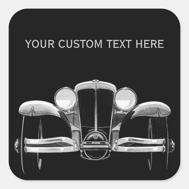 Vintage car custom stickers (Front)