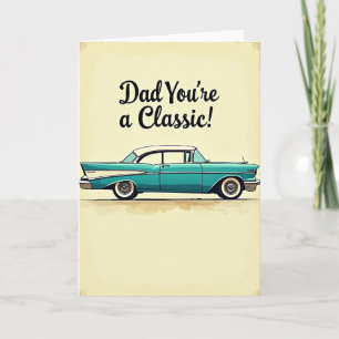 Vintage Car Dad Tribute Card