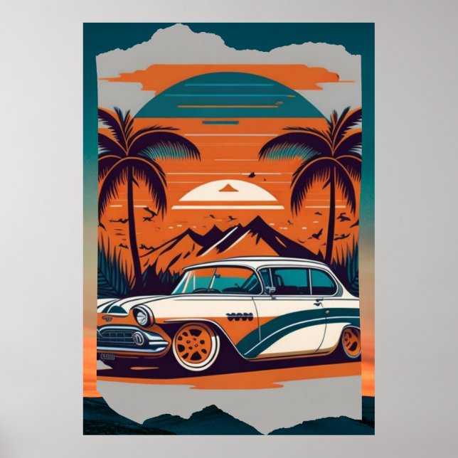 vintage car dreams poster (Front)