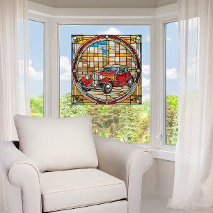 Vintage Car Faux Stained Glass