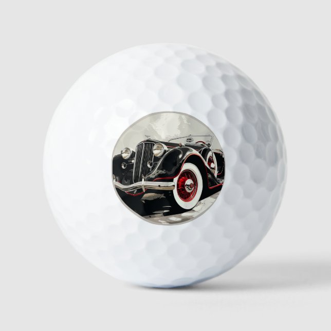 Vintage Car Golf Balls (Front)