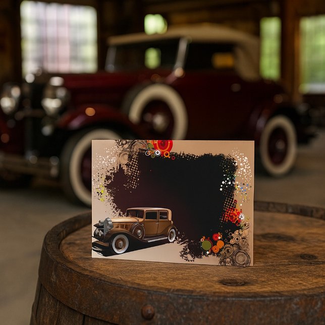 Vintage Car Grunge Invitations (Creator Uploaded)