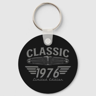 Vintage Car Lover 1976 Made in 1976 50th Birthday Key Ring
