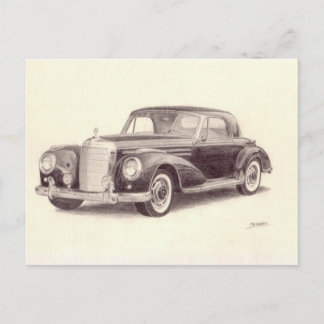 Vintage Car: Mercedes Benz 300S Postcard