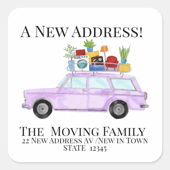 Vintage car moving stuff envelope seal (Front)