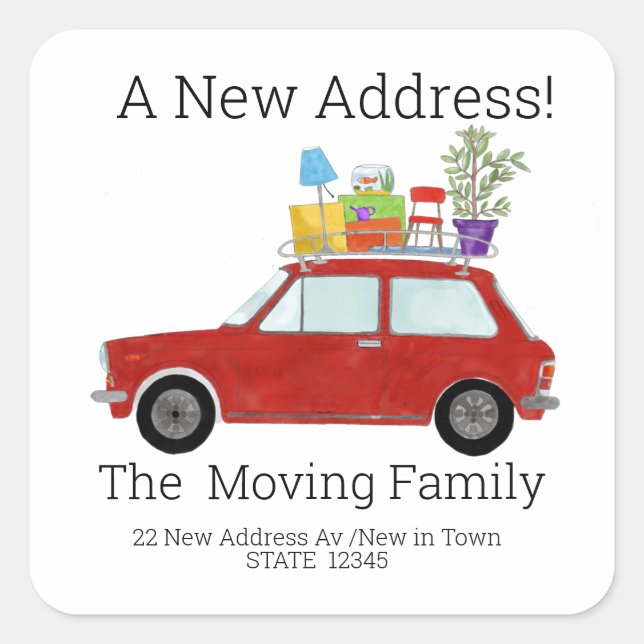 Vintage car moving stuff envelope seal (Front)