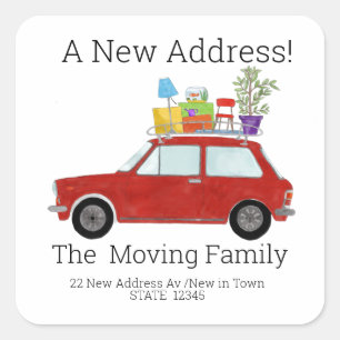 Vintage car moving stuff envelope seal