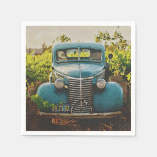 VINTAGE CAR NAPKINS WEDDING