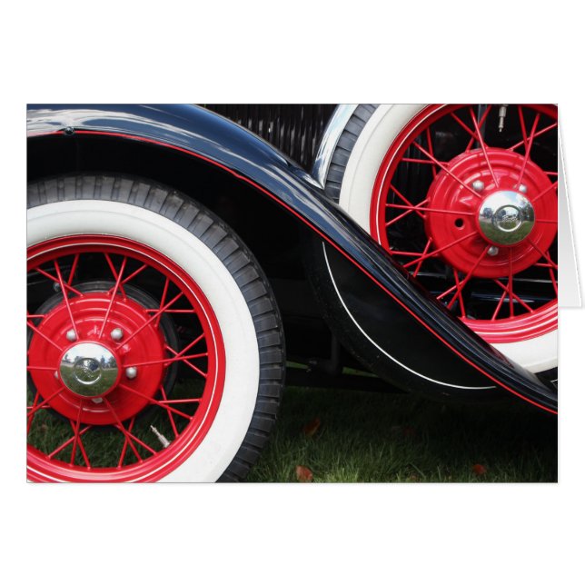 Vintage car notecard (Front Horizontal)