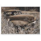 Vintage Car Old Antique Sepia Rustic Decoupage