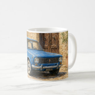 Vintage Car on Rustic Street Coffee Mug