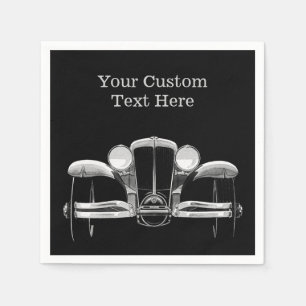 Vintage car paper napkins