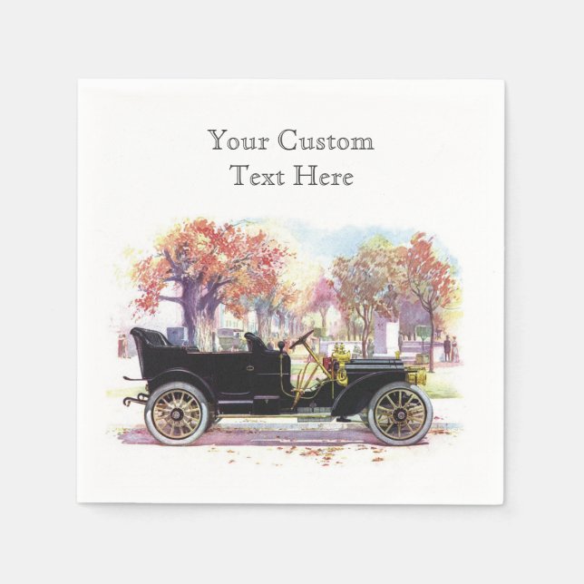 Vintage car paper napkins (Front)