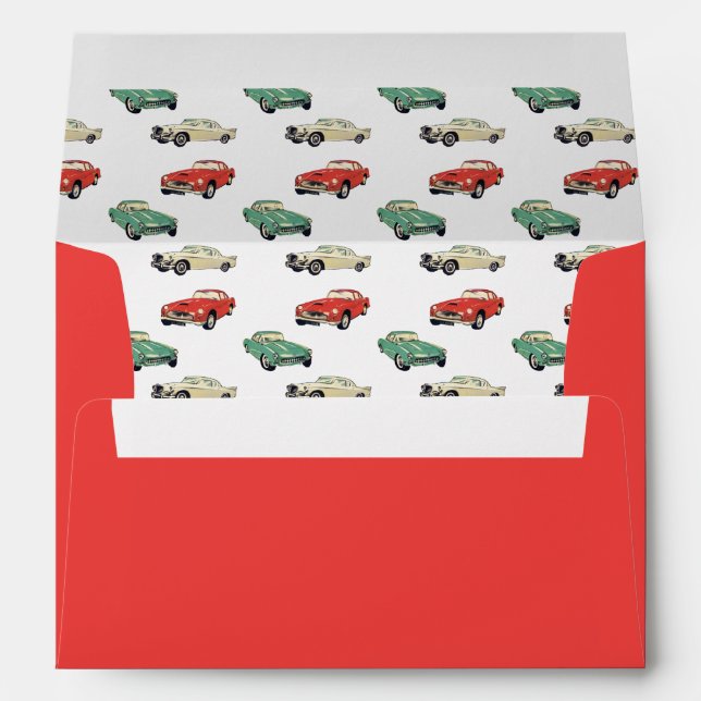 Vintage Car Print Envelope (Back (Bottom))
