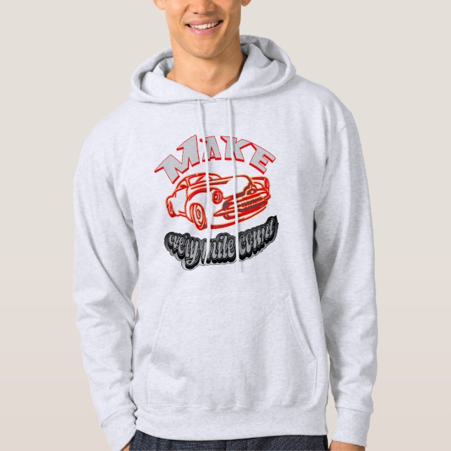 vintage car quotes hoodie (Front)