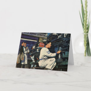 Vintage Car Repair Service Business Auto Mechanic Card