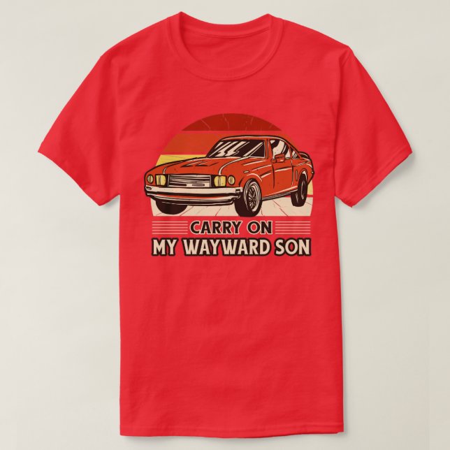 Vintage car retro sunset T-Shirt (Design Front)