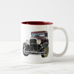 vintage car Two-Tone coffee mug