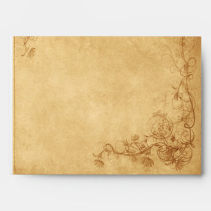 Vintage Caramel Brown Envelope