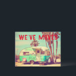 Vintage Caravan New Address Moving Announcement  Postcard<br><div class="desc">Introducing the Vintage Caravan New Address Moving Announcement postcard! Say goodbye to boring moving announcements and hello to a fun, nostalgic way to share your new address. This postcard features a charming vintage caravan design, complete with colourful details and a touch of whimsy. The front of the card showcases the...</div>