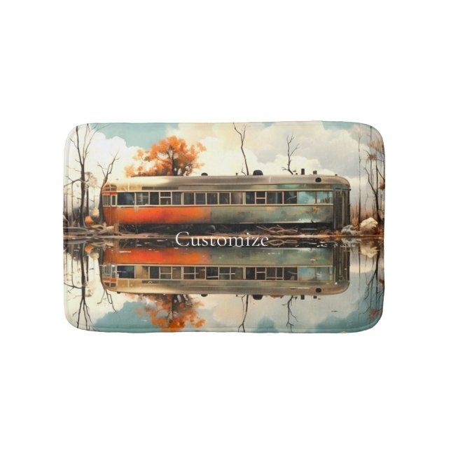 Vintage Caravan Trailer RV Thunder_Cove Bath Mat (Front)