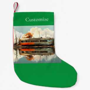 Vintage Caravan Trailer RV Thunder_Cove Small Christmas Stocking