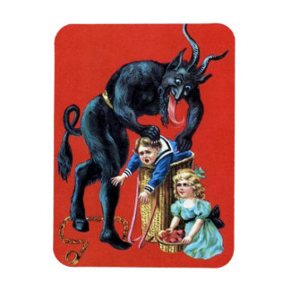 Vintage card Krampus refrigerator magnet