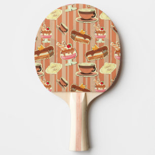 Vintage Card With A Strawberry Dessert Ping Pong Paddle