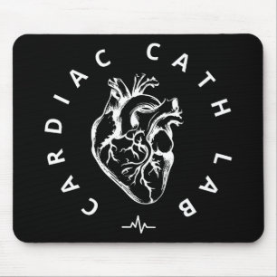 Vintage Cardiac Cath Lab Heart Cardiology Cardiac  Mouse Pad