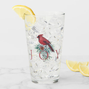 Vintage cardinal custom Christmas Holiday  Glass