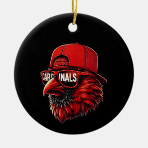 Vintage Cardinals Retro Style Gift Men Women Kids Ceramic Ornament