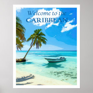 Vintage Caribbean Travel  Poster