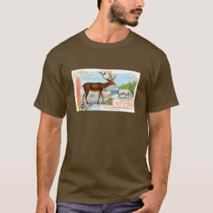 Vintage Caribou (Reindeer) and Arctic Fox T-Shirt