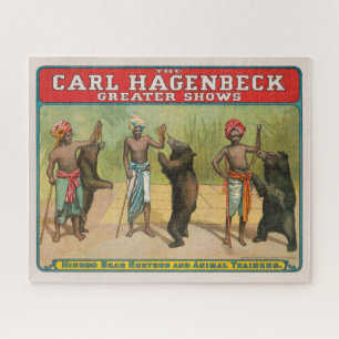 Vintage Carl Hagenbeck Circus Poster Jigsaw Puzzle