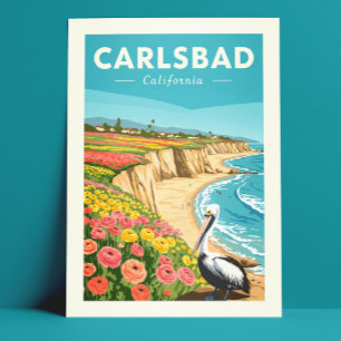 Vintage Carlsbad California Postcard