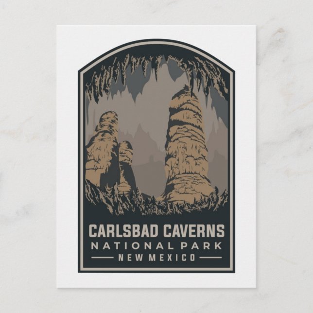 Vintage Carlsbad Caverns New mexico National Park Postcard (Front)