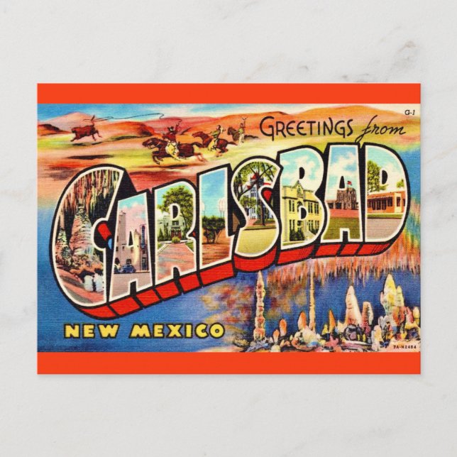 Vintage Carlsbad NM Postcard (Front)