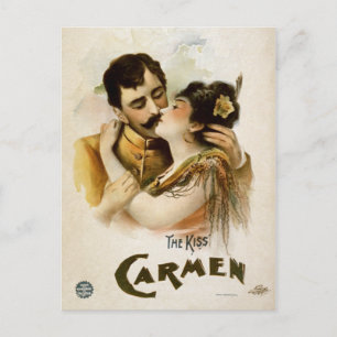 Vintage Carmen  The Kiss Postcard