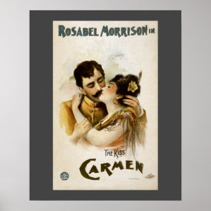 Vintage Carmen The Kiss Poster