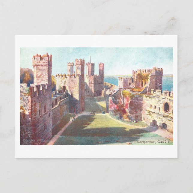 Vintage Carnarvon Castle Postcard (Front)