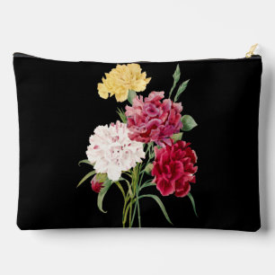 Vintage Carnation Floral illustration Accessory Pouch