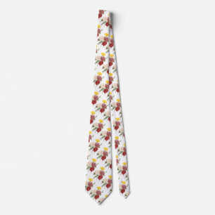 Vintage Carnations Dianthus Garden Flowers Redoute Tie