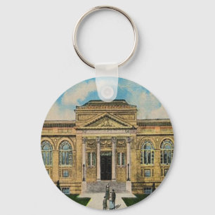 Vintage Carnegie Library Anniston Alabama  Key Ring
