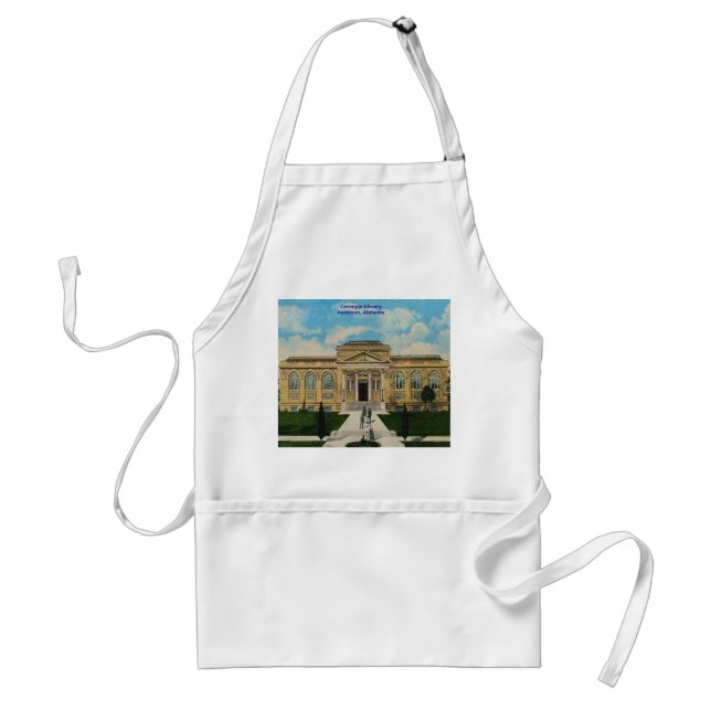 Vintage Carnegie Library Anniston Alabama  Standard Apron (Front)